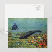 マナテエカラフルと魚 ポストカード (正面/裏面)