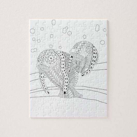 マナテスアダルトカラーリングパズル ジグソーパズル (縦)