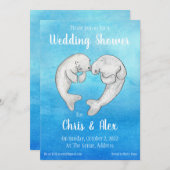 マナテスウェディングシャワー招待 招待状 (正面/裏面)
