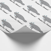 マナテ保護ーと海 ラッピングペーパー (角)