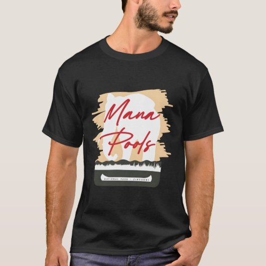 マナプールズ国立公園 – ジンバブエ Tシャツ (正面)
