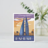 マナマバーレーンアートヴィンテージトラベルイラストレーション ポストカード (スタンド正面)