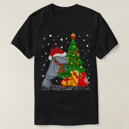 マナラバーギフトサンタハットマナクリスマス Tシャツ (デザイン正面)