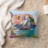 マナロラチンクテッレリグーリアイタリア地中海の クッション (ブランケット)