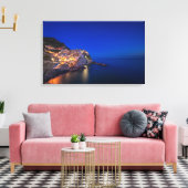 マナローラの町は夕べのチンケ・テレ キャンバスプリント (インサイチュ (リビング))