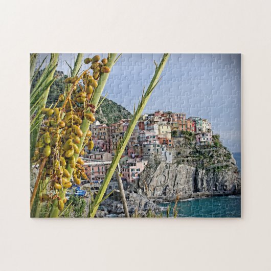マナローラ – Cinque Terre – オリーブ – 11x14 - 252個 ジグソーパズル (横)
