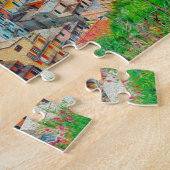 マナローラCinque Terreイタリア絵画海岸線 ジグソーパズル (側面)