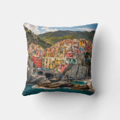 マナローラCinque Terre Liguriaイタリアのヨーロッパ沿岸 クッション (裏面)