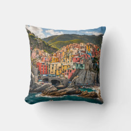 マナローラCinque Terre Liguriaイタリアのヨーロッパ沿岸 クッション