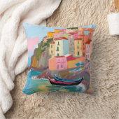 マナローラCinque Terre Liguriaイタリア欧州 クッション (ブランケット)