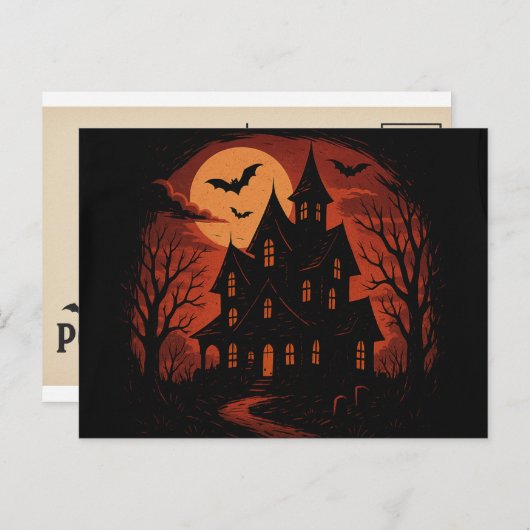 マナーからの幽霊のよく出る挨拶 ポストカード (正面/裏面)