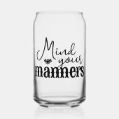 マナーを守る南引用文スタイリッシュ脚本 ガラス缶 (正面)