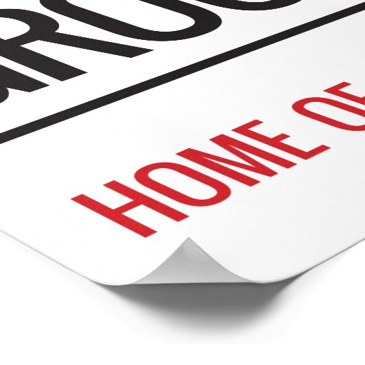 マナーグランドスタジアム通りサイン ポスター (角)