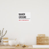 マナーグランドスタジアム通りサイン ポスター (キッチン)