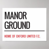 マナーグランドスタジアム通りサイン ポスター (正面)