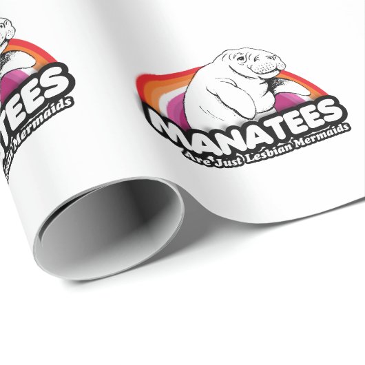 マナーテはレズビアンの人魚にすぎない ラッピングペーパー (ロールコーナー)