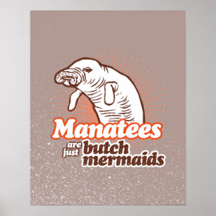 マナーテは単なるブッチの人魚 – .png ポスター