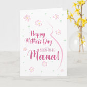 マナ妊婦の母の日のカード カード (黄色い花)