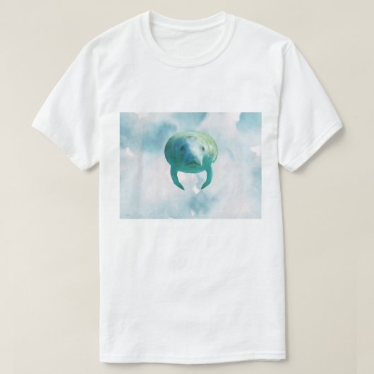 マナ救テスマナティー水彩画 Tシャツ (デザイン正面)