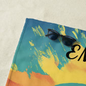 マナ鮮やかーティサングラスハットブライトビーチカラー ビーチタオル (インサイチュ)