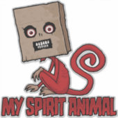 マニアックなマスクの猿のスピリットアニマル シール (正面)