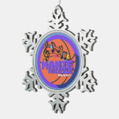 マニエムシケールスノーフレークオーナメント スノーフレークピューターオーナメント (右)