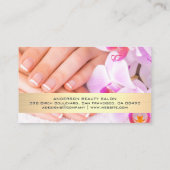 マニキュアされた手 | 爪、 ネイルポーランドボトル 名刺 (裏面)