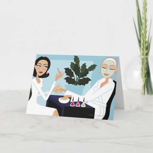 マニキュアと顔を持つスパ カード (正面)