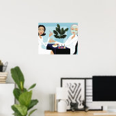 マニキュアと顔を持つスパ ポスター (ホームオフィス)