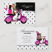 マニキュアのサロンのスクーターの女の子のファッションの点 名刺 (正面/裏面)