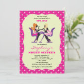 マニキュアのスパのSweet sixteenの招待状 招待状 (スタンド正面)