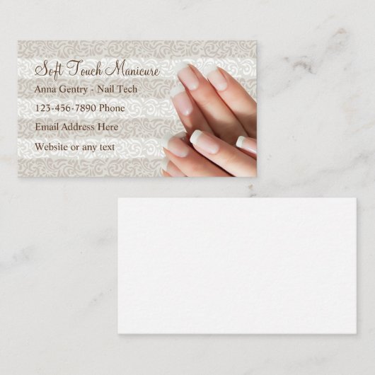 マニキュアのネイルの技術の名刺 名刺 (正面/裏面)
