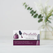 マニキュアのネイルアーチストの化粧の名刺 名刺 (スタンド正面)