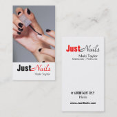 マニキュアのペディキュアのちょうどネイル 名刺 (正面/裏面)