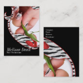 マニキュアのペディキュアのサロンの技術者の名刺 名刺 (正面/裏面)