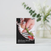 マニキュアのペディキュアのサロンの技術者の名刺 名刺 (スタンド正面)