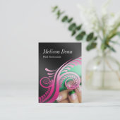 マニキュアのペディキュアのサロンの技術者の名刺 名刺 (スタンド正面)