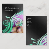 マニキュアのペディキュアのサロンの技術者の名刺 名刺 (正面/裏面)