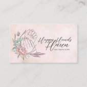 マニキュアの手と花 – 水彩 名刺 (正面)