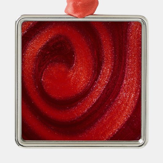 マニキュアの渦巻 メタルオーナメント (正面)