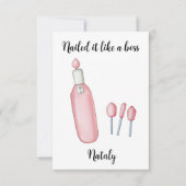 マニキュアの道具がボスのように釘付けにした サンキューカード (正面)