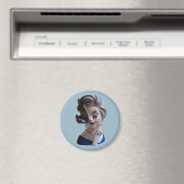 マニキュアの頭の花瓶を持つサルトリー女性ディヴァ マグネット (インサイチュ (食洗機))