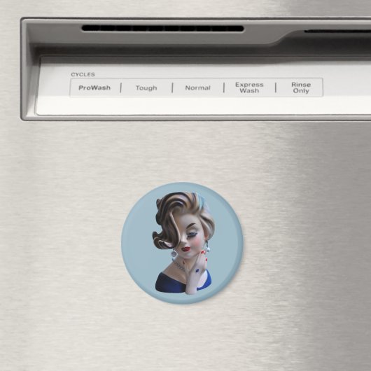 マニキュアの頭の花瓶を持つサルトリー女性ディヴァ マグネット (インサイチュ (食洗機))