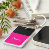 マニキュアのKeychainのピンク キーホルダー (正面右)