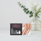 マニキュアカラフル爪、 ネイル 名刺 (スタンド正面)