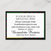 マニキュアサロン-ネイリスト-ネイルアート 名刺 (裏面)