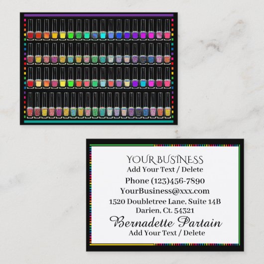 マニキュアサロン-ネイリスト-ネイルアート 名刺 (正面/裏面)