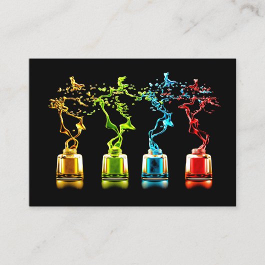 マニキュアサロン-ネイリスト-ネイルアート 名刺 (正面)