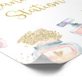 マニキュアステーショングリッツ&グラムスパ誕生日サイン ポスター (角)