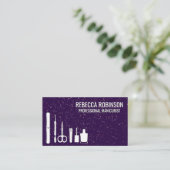 マニキュアツール |パープルグリッター 名刺 (スタンド正面)